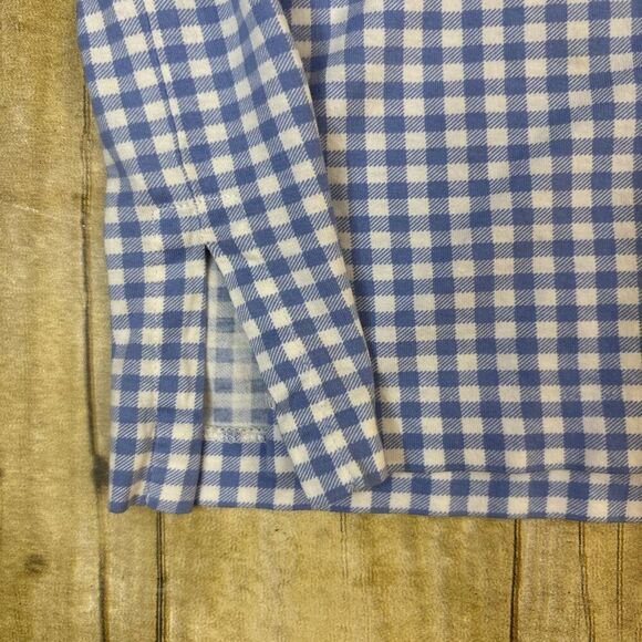 Polo Ralph Lauren Polo Shirt Blue Gingham Check Mens XL - Picture 6 of 7